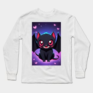 Cute Kawaii Vampire Bat Long Sleeve T-Shirt